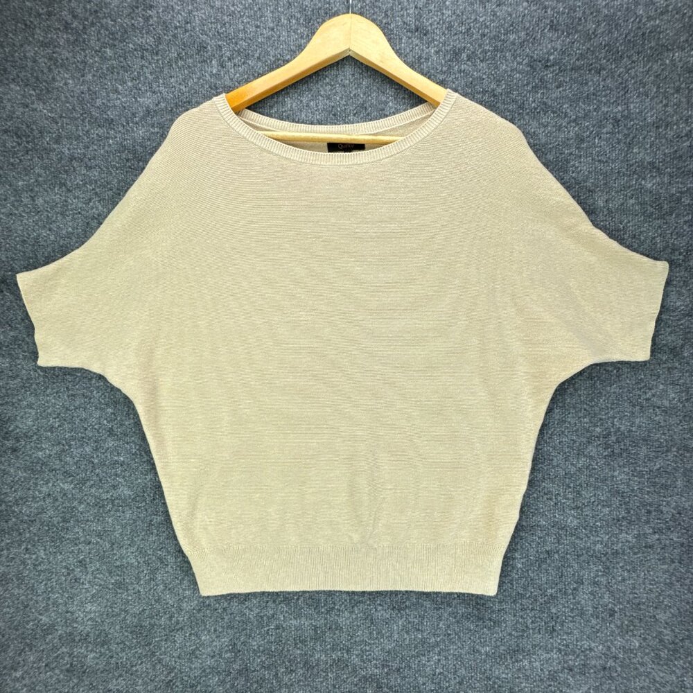 **SOLD**Quince Sweater Womens Medium Beige Cashmere Blend Dolman Minimalist - Picture 1 of 8